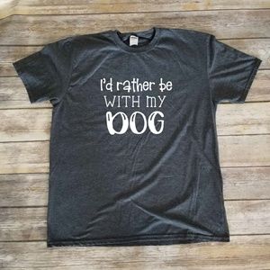 I'd Rather Be With My Dog - unisex doggie tshirt